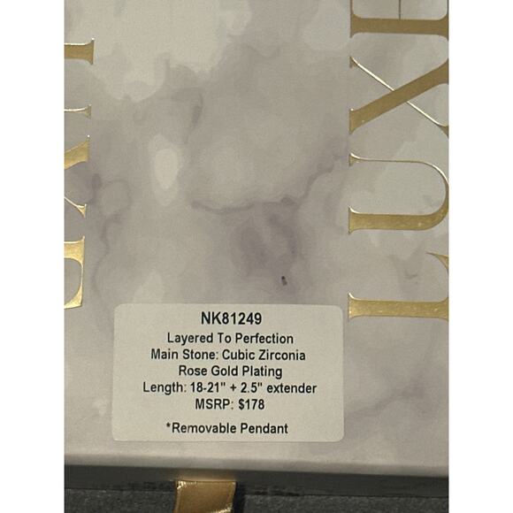 Bomb Party Summer 2025 Luxe Layers “Layered To Perfection” NK81249 CZ Rose Gold - Picture 2 of 2